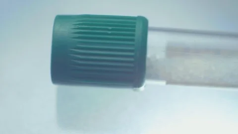 CSI test tubes with cristals close up 4K Stock Footage 86460160