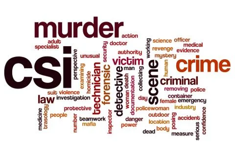 CSI word cloud concept Stock Illustration