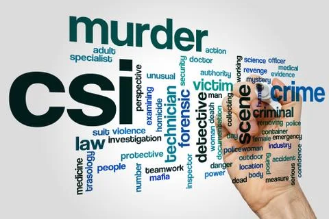 CSI word cloud concept Stock Illustration