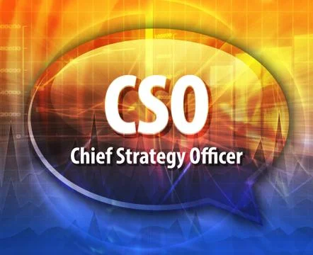 CSO acronym word speech bubble illustration Stock Illustration