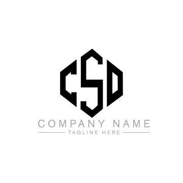 CSO letter logo design with polygon shape. CSO polygon and cube shape logo .. Stock Illustration