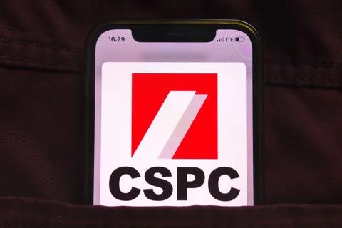 CSPC Pharmaceutical Group logo on mobile phone Stock Photos