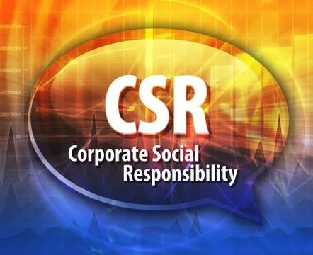 CSR acronym word speech bubble illustration Illustrazione stock