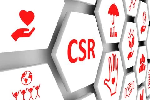CSR concept cell background 3d illustration Stock Illustration