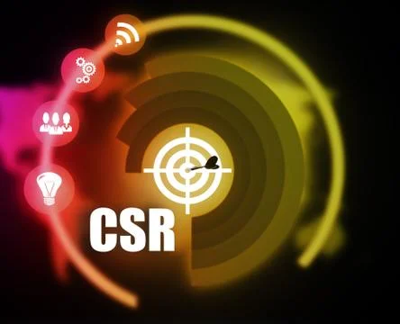 Csr connect concept plan graphic background color Stock Illustration