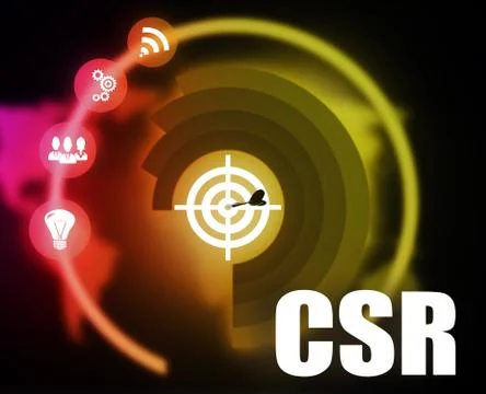 Csr connect concept plan graphic background color Stock Illustration