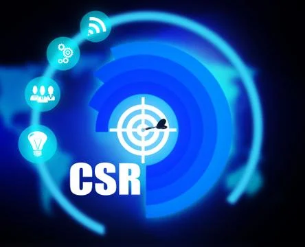 Csr connect concept plan graphic background color Stock Illustration