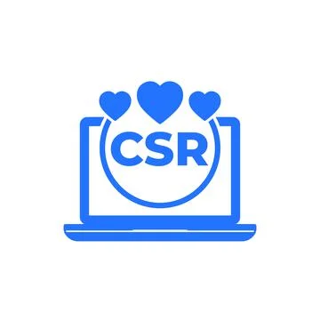 CSR, corporate social responsibility vector icon Stock Illustration