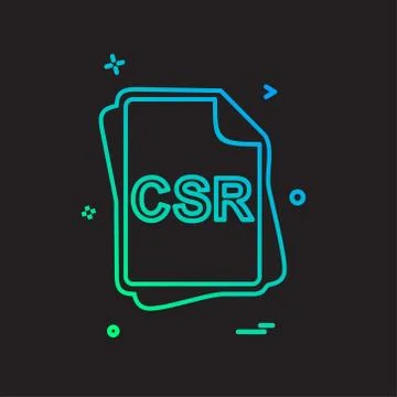CSR file type icon design vector Stock Illustration