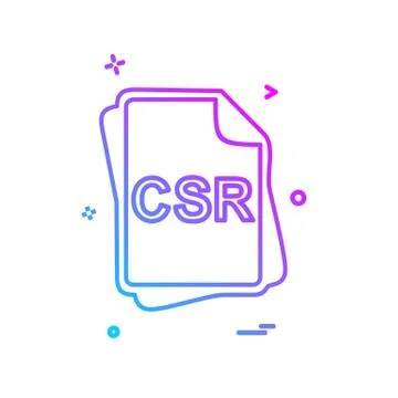 CSR file type icon design vector Stock Illustration