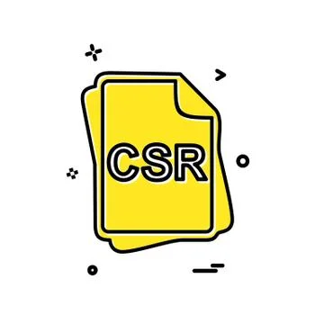 CSR file type icon design vector Stock Illustration