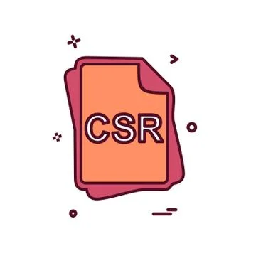 CSR file type icon design vector Stock Illustration