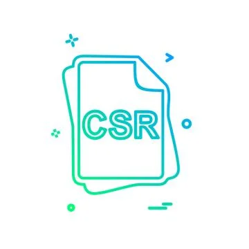 CSR file type icon design vector Stock Illustration