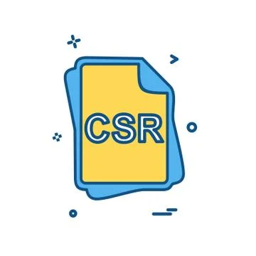 CSR file type icon design vector Stock Illustration