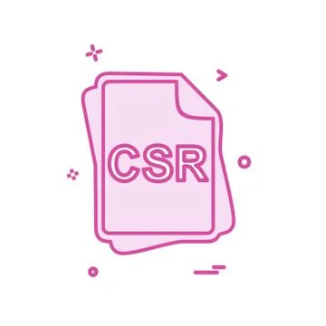 CSR file type icon design vector Stock Illustration