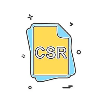 CSR file type icon design vector Stock Illustration