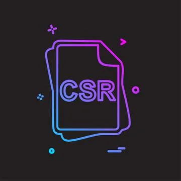 CSR file type icon design vector Stock Illustration