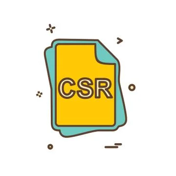 CSR file type icon design vector Stock Illustration