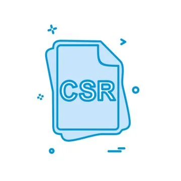 CSR file type icon design vector Stock Illustration