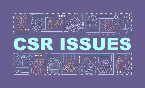 CSR issues word concepts banner Stock Illustration
