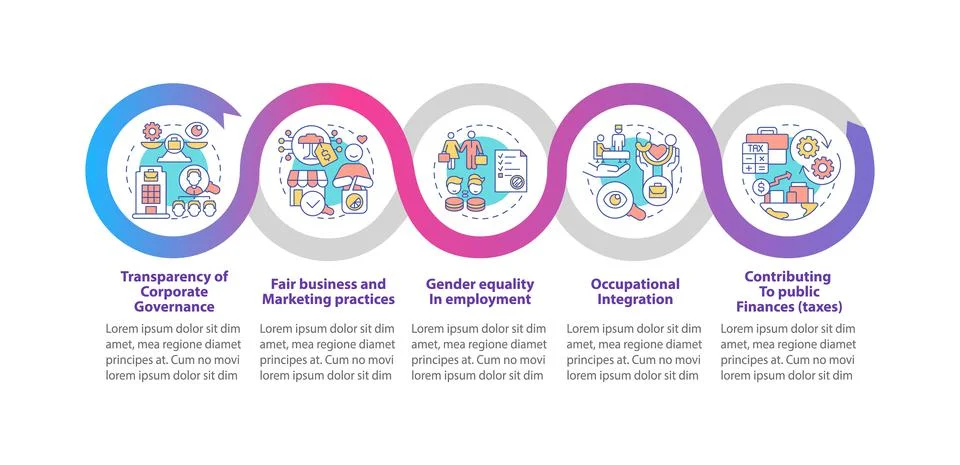 CSR matters vector infographic template Stock Illustration