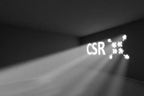 CSR rays volume light concept 3d illustration Stock Illustration