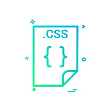 Css application download file files format icon vector design Stock-Illustration