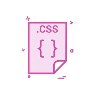 Css application download file files format icon vector design 스톡 일러스트