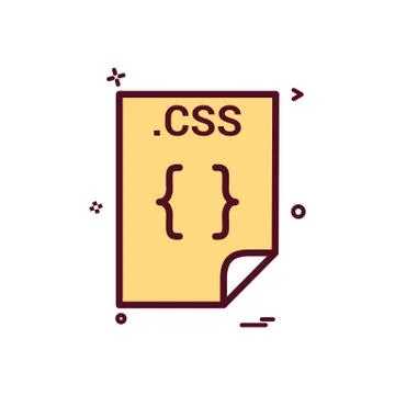 Css application download file files format icon vector design Stockillustratie