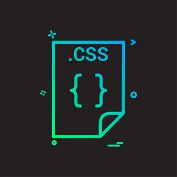 Css application download file files format icon vector design Stock Illustration