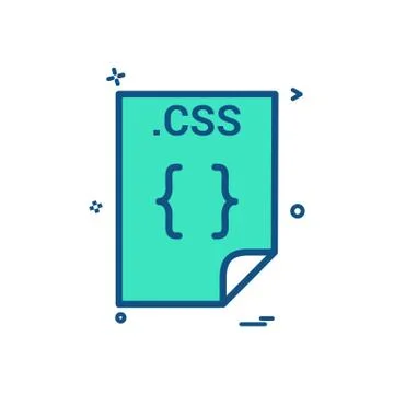 Css application download file files format icon vector design Stock-Illustration