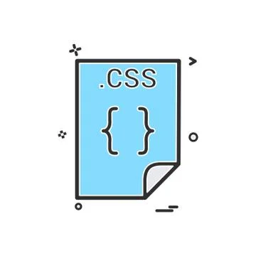 Css application download file files format icon vector design Stock Illustration
