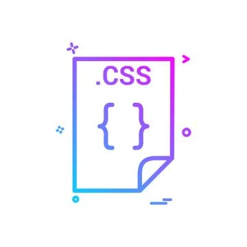 Css application download file files format icon vector design 스톡 일러스트