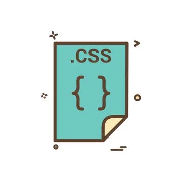 Css application download file files format icon vector design Stock-Illustration
