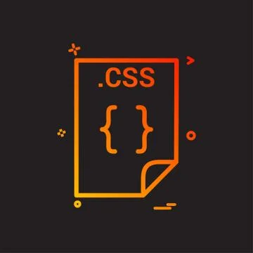Css application download file files format icon vector design 스톡 일러스트