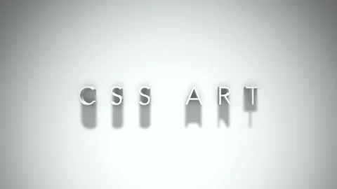 Css art 3D title animation with shadows on a white background Stock Footage 297016784