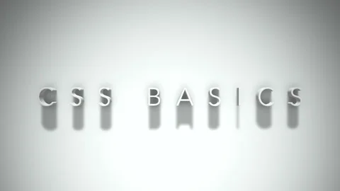 Css basics 3D title animation with shadows on a white background Stock Footage 297016796