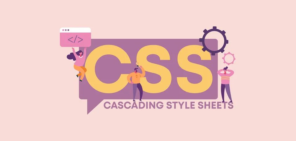 CSS cascading style sheets. Programming and coding technologies development of Stock-Illustration