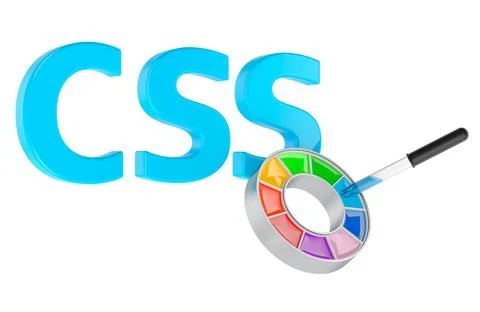 CSS color picker with palette and dropper. 3d rendering 스톡 일러스트