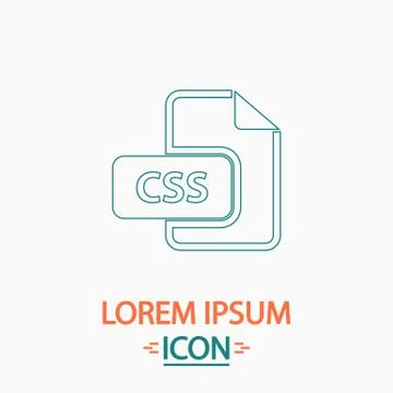CSS computer symbol Illustrazione stock