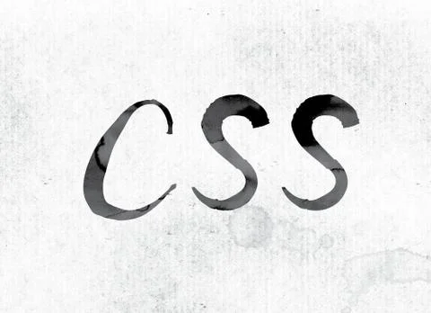 CSS Concept Painted in Ink Stock Illustration