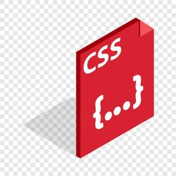 CSS file extension isometric icon Illustrazione stock