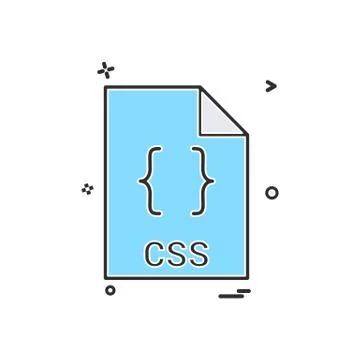 Css file file extension file format icon vector design Ilustración de archivo