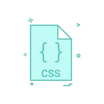 Css file file extension file format icon vector design Stockillustratie