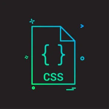 Css file file extension file format icon vector design Stockillustratie
