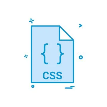 Css file file extension file format icon vector design 스톡 일러스트