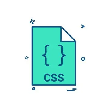 Css file file extension file format icon vector design Ilustración de archivo