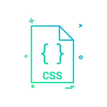 Css file file extension file format icon vector design 스톡 일러스트