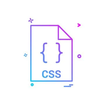 Css file file extension file format icon vector design Stockillustratie