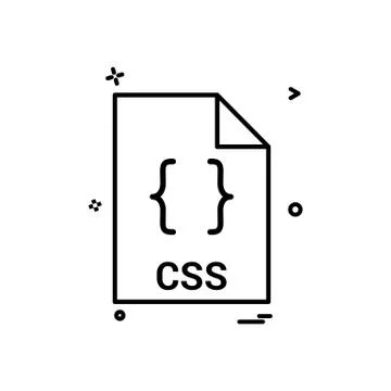 Css file file extension file format icon vector design 库存插图